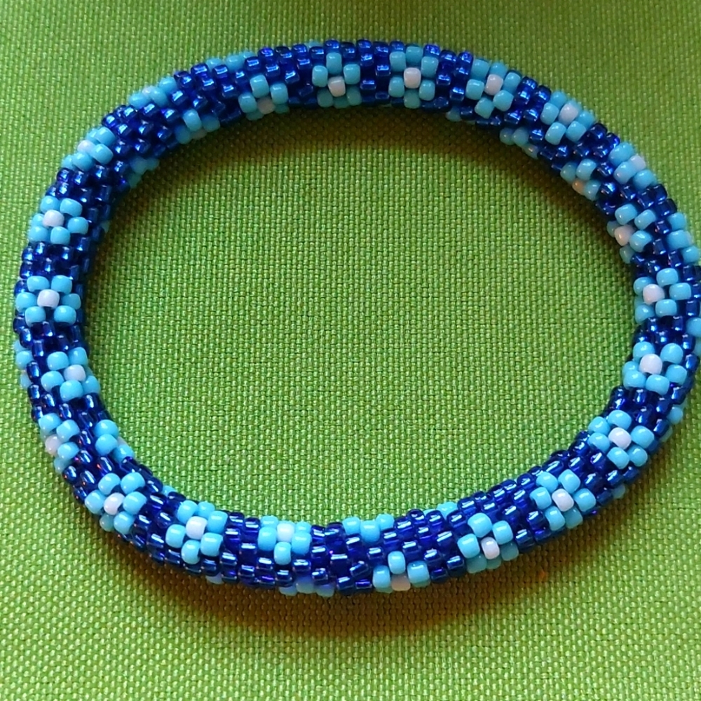 Fair Trade beaded crocheted bracelet from Nepal